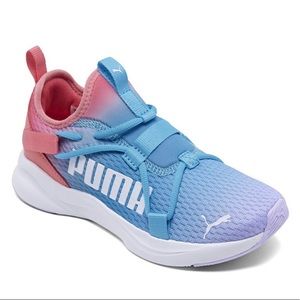 Blue, Purple, Pink Rainbow Girls Puma Sneakers